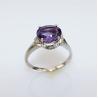 Buy cheap Women Jewelry 925 Silver 8x10mm Oval Purple Cubic Zircon Ring (F47E) from wholesalers