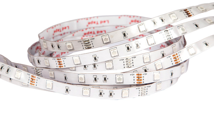 SMD 5050 RGB LED Strip Light 4 Pin Synced To Music Sound 12V 24V Outdoor Waterproof