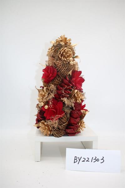 Buy cheap Christmas Decor Table Ornaments Pinecone Tree Wooden Christmas Tree Decorations For Home from wholesalers