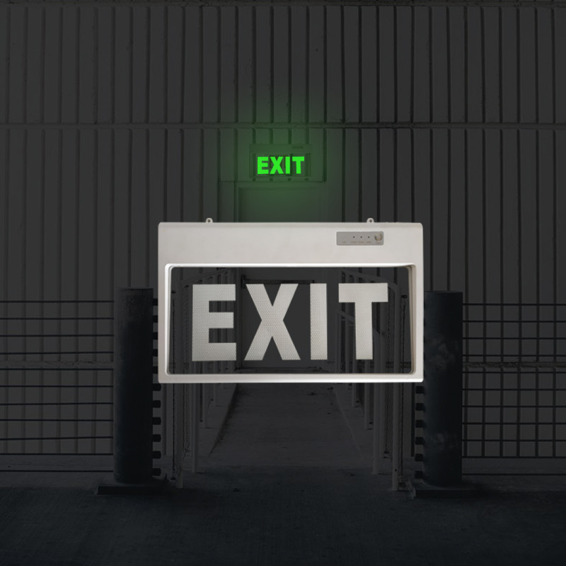 Ceiling Mounted Emergency Exit Lights Recessed Emergency Exit Sign