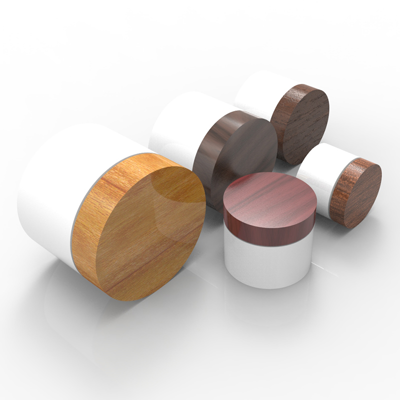 Silk-screen Printed 10g 20g 30g 50g 100g 150g 200g 250g Double Wall PP Jar with Bamboo Cap