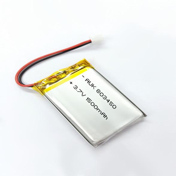 Buy cheap Customized 1C Li Ion Polymer Battery 3.7v 1500mah 803450 MSDS from wholesalers