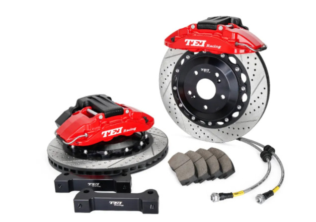 Audi Big Brake Kit Integrated Electronic Parking Brake For Rear Wheel 4 Piston Caliper For A4L