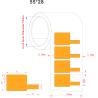 Buy cheap 55x28mm Cable Adhesive Label 2mil Yellow Matte Water Resistant Synthetic Paper Cable Label from wholesalers