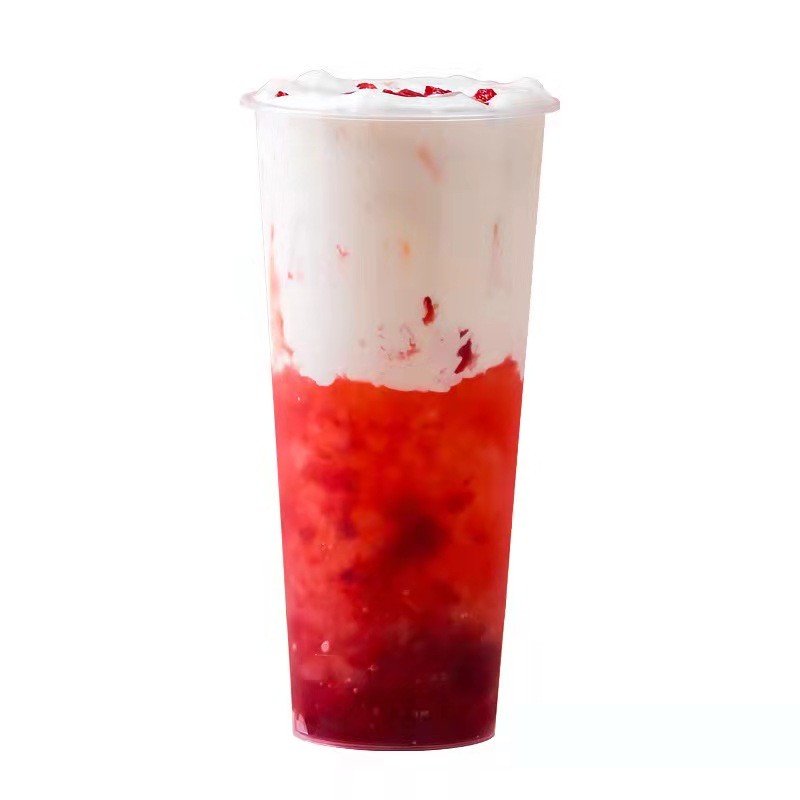 Disposable Clear Frosted Milk Tea Plastic Cups Dampproof 360ml 1000ml