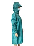 Workshop 5mm Stripe Dust Free ESD Uniform Coat With Hood