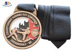 Customised 3D Relief Soft Enamel Metal Award Medals Antique Copper Plating With