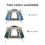 Outdoor Hexagon Camping Tent Automatic Pop Up Tents Blue Large Tents
