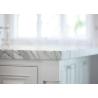 Buy cheap Stunning Black And White Calacatta Marble Kitchen Countertops With Back Cabinets from wholesalers