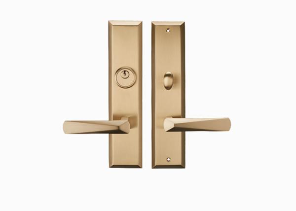Buy cheap Easy Installation Brass Single Cylinder Front Door Handleset from wholesalers