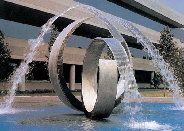 Buy cheap Double Arc Large Stainless Steel Water Features For Pools Brushed Finishing from wholesalers