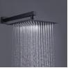 Buy cheap Matte Black Luxury Rain Bathroom Shower Faucets Mixer Set from wholesalers