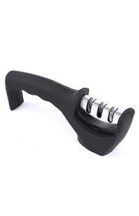 Quality Portable 3 Stage Household Knife Sharpener , Handheld Tungsten Carbide Sharpener for sale