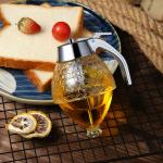 No Drip Plastic Honey Sugar Syrup Dispenser Container With Storage Stand /