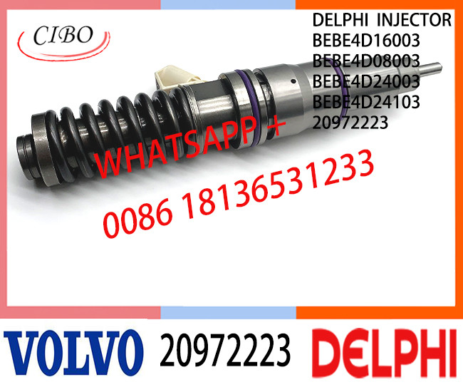 Fuel engine Diesel Injector 20972223 BEBE4D16003 BEBE4D08003 BEBE4D24003 20584347 E3.18 for VOL MD13 EURO 4 LOW POWER