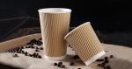 Party Paper Kraft Ripple Coffee Cup , Colorful Disposable Cups For Hot Drinks