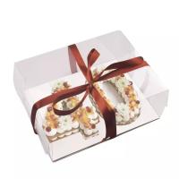 Buy cheap White Pink Paperboard Insert Clear PET Transparent Packaging Box product