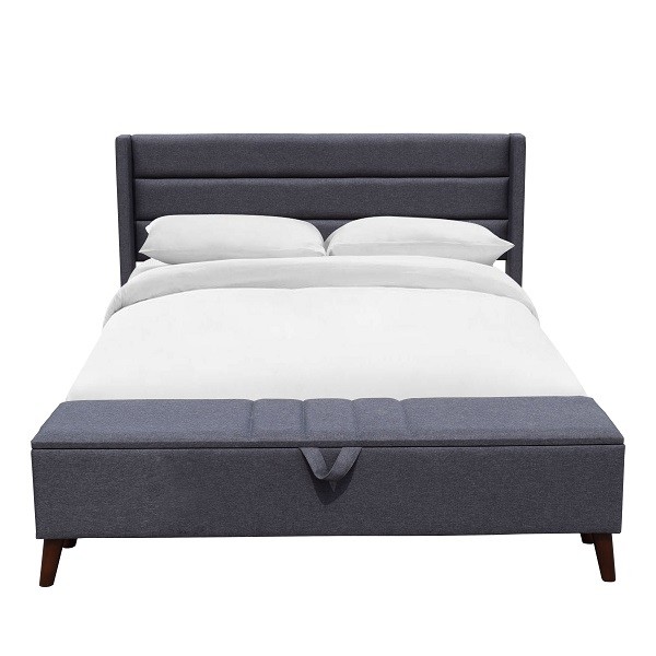 The Upholstered Bed Frame has special thing about it is that you can store things at footboard.
