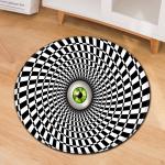 3D Geometric Pattern Round Chair Mat Living Room Sofa Floor Carpet