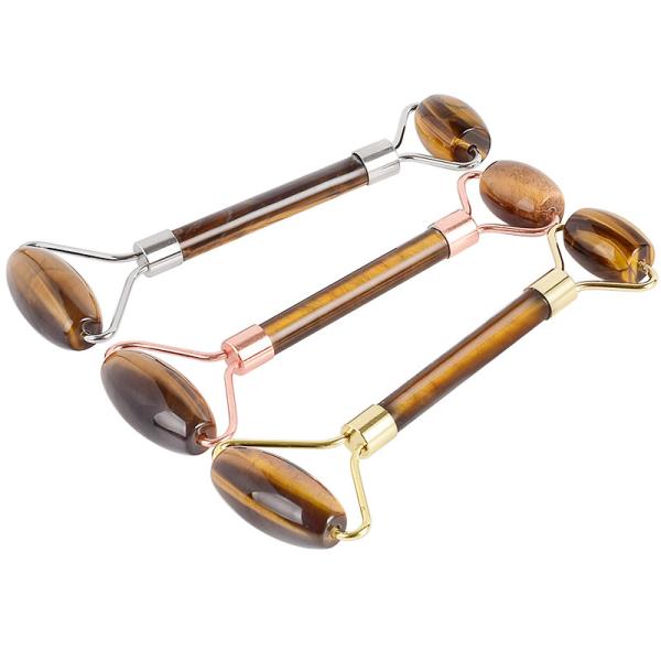Quality Tiger Eye stone Jade Facial Roller for sale