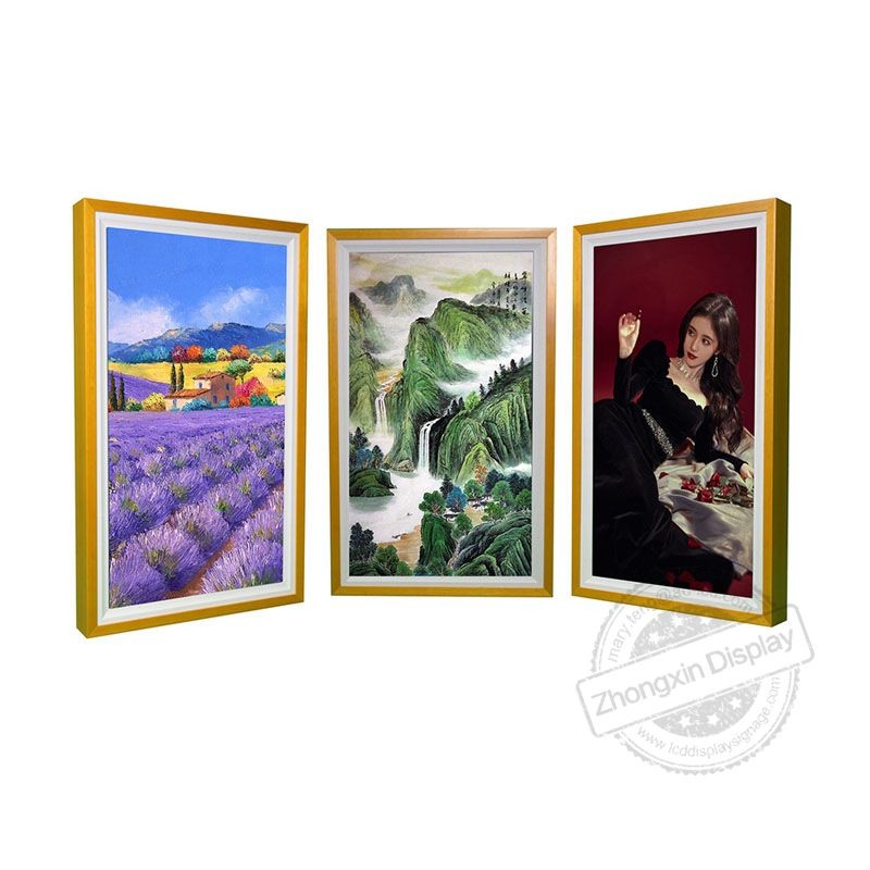 55inch Contrast Ratio Burlywood Art Frame LCD Display Full HD 1920 X 1080 Resolution