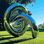 3M Long Mirror Polished Outdoors Stainless Steel Crab Sculpture