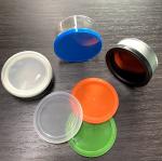 Orange Plastic Lids For Tin Cans Blue Green Plastic Lids For Canned Dog Food
