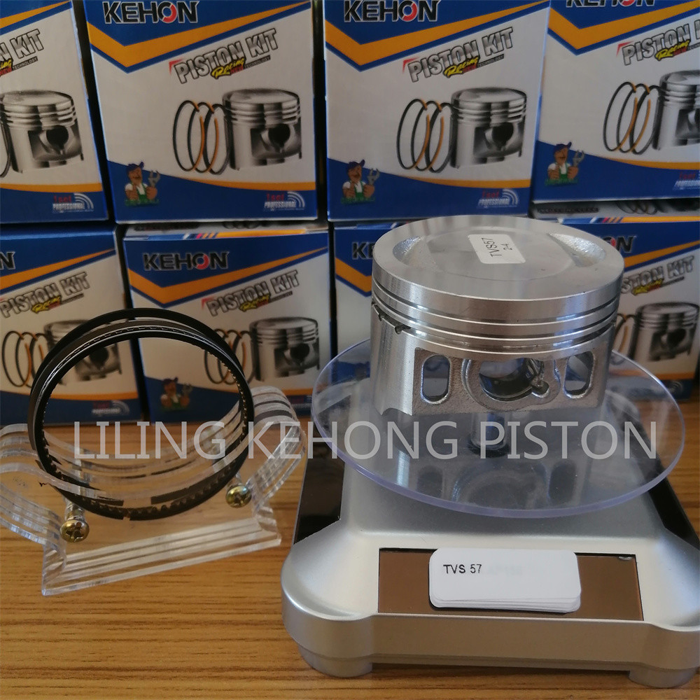 Silver TVS57 Forged Aluminium Pistons , Anti Rusting Small Engine Piston