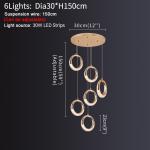Luxury Crystal Chandelier For Staircase Led Home Decor Light Fixture Modern