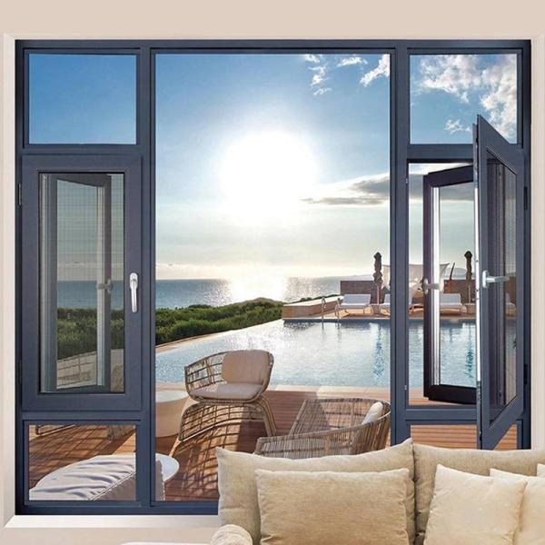 Buy cheap Swing Opening Out Aluminum Casement Window Hurricane Impact Double Glass from wholesalers