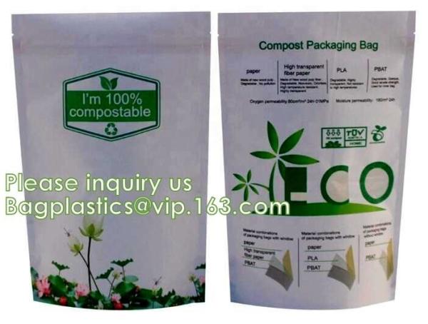 Buy cheap biodegradable bag Child proof bag Stock pouch Flat bottom pouch Stand up pouches Kraft paper bag Food packaging bag coff from wholesalers