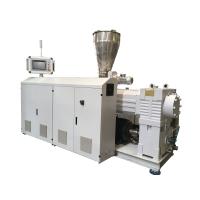 Buy cheap Low Power Consumption PVC Garden Pipe Machine , Grey Co Rotating Twin Screw product