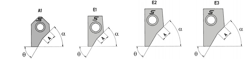 cemented carbide Valve Seat Cutter A1 B1 B4 E1 E2 D1 D2 for Serdi & NEWEN