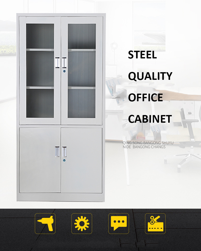 Streamline Office Data Management with this Metal Filing Cabinet and Storage Rack
