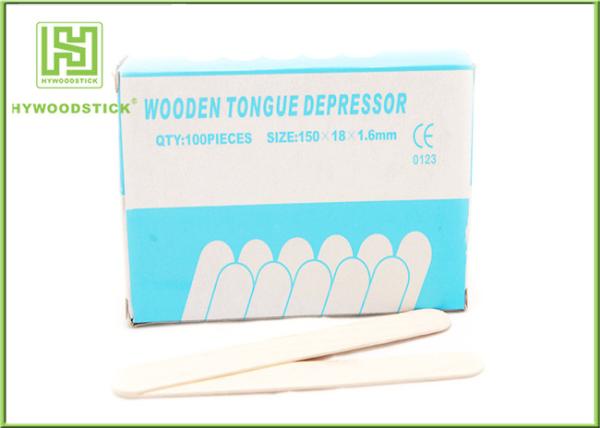 Buy cheap Hygienic Wooden Tongue Depressor Flat Sticks Doctor Use With LOGO Brand from wholesalers