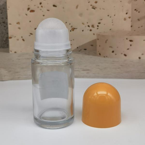 Empty Clear Deodorant Stick Container Thick Glass Roller Ball Essential Oil