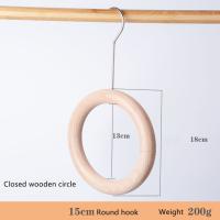 Buy cheap Multifunctional Wooden Clothes Hanger Unpainted Scarf Ring Hanger product