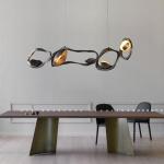 Designer Chandelier Nordic Dining Room Atmosphere Lamp Black Stainless Steel