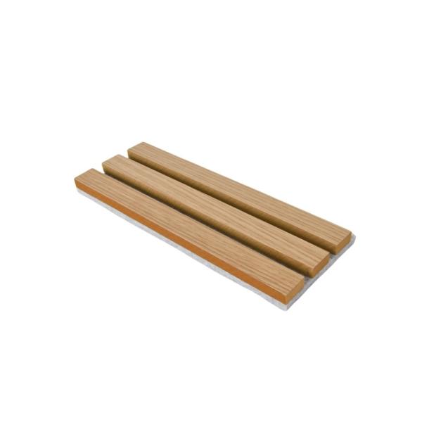Buy cheap Natural Wood Slat Acoustic Wall Panels Fire Retardant 0.85 NRC Sound Absorption from wholesalers