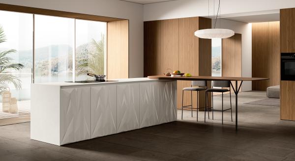 Wood Classic White Kitchen Cabinets Customized Kitchen Furniture With Dinning