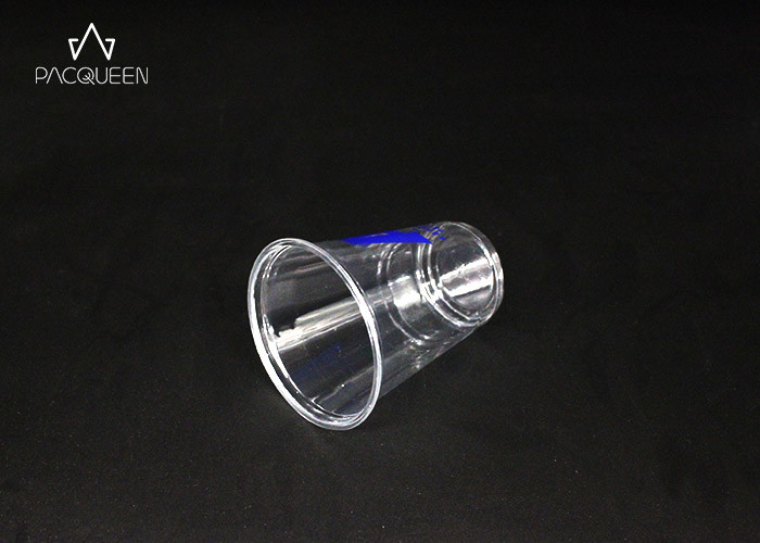 Juice Clear Plastic Drinking Cups Food Safe Ink Printed Heavy Weight