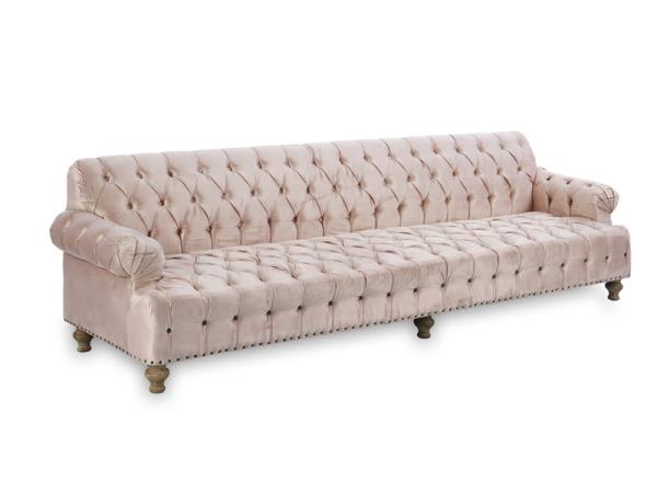 Buy cheap 2018 nice design event wedding long back tufted sofa armrest wing rental sofa furniture wooden velvet fabric sofa from wholesalers