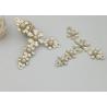 Buy cheap TPU Shoes Uppers Sandal Upper , T Shape Plated Flip Flop Upper With Flower Design from wholesalers