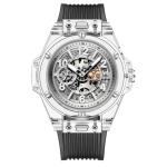 Japanese Quartz Crystal Watch Waterproof Fashion Transparent Silicone Lovers