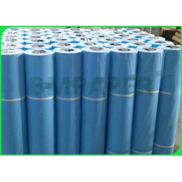 80g Two Sided Blue CAD Paper For Drawing 30'' x 150yards Clear Image Printing