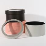 Flower Tube Box Packaging Round Top Window Cylinder Elegant Gift Box