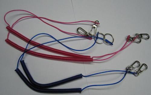 Buy cheap Protection coil leash custom color fishing kayak rod tackle spiral coil lanyard cord end from wholesalers