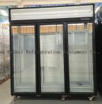 Glass Door Upright Beverage Display Refrigerator Freezer For Supermarket
