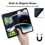 Custom Leather I Phone Case With Card Holders Flip Wallet Stand Leather Phone