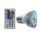 Buy cheap Aluminium 3W RGB led spotlight remote controller E27 base from wholesalers